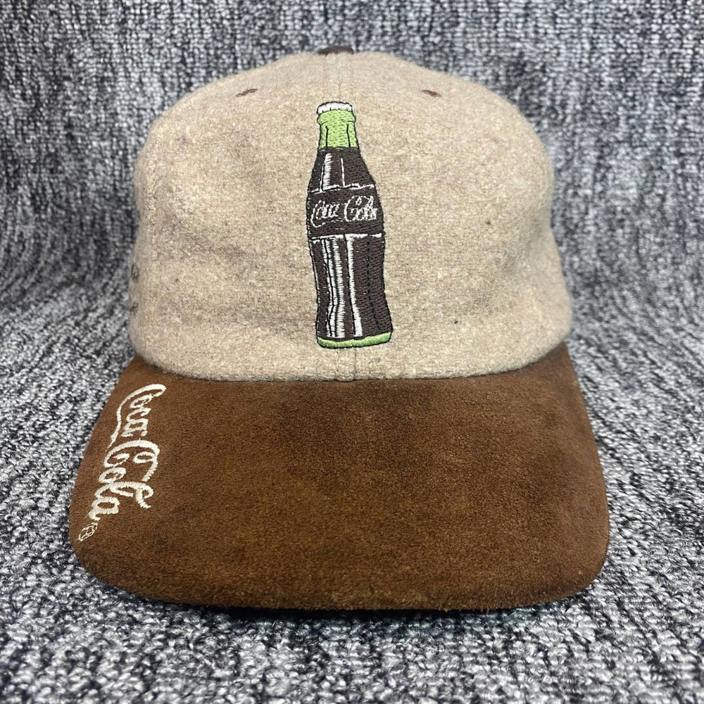 VTG 1996 Coca Cola Wool Suede Hat Limited Edition 1547/2500 Bottle Strapback Cap